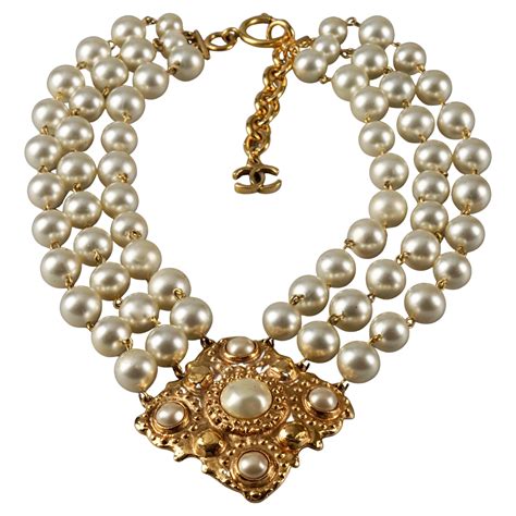 collier chanel vintage|chanel necklace with diamonds.